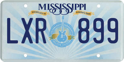 MS license plate LXR899