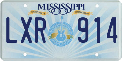 MS license plate LXR914