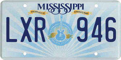 MS license plate LXR946