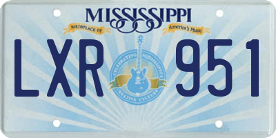 MS license plate LXR951