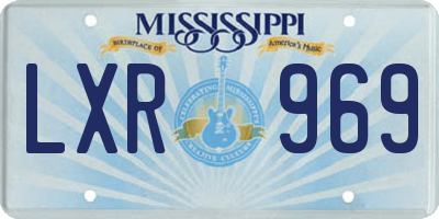 MS license plate LXR969