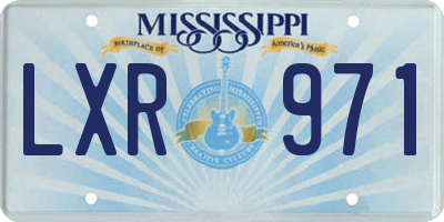 MS license plate LXR971