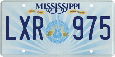 MS license plate LXR975