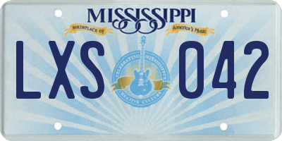 MS license plate LXS042