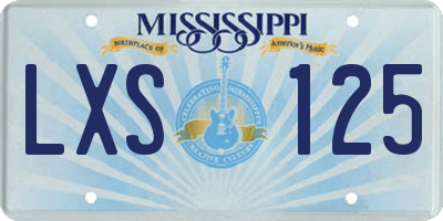 MS license plate LXS125