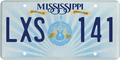 MS license plate LXS141