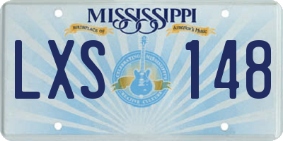 MS license plate LXS148