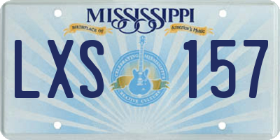 MS license plate LXS157