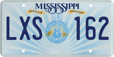 MS license plate LXS162