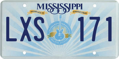 MS license plate LXS171