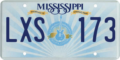 MS license plate LXS173