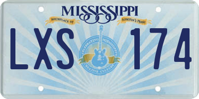 MS license plate LXS174
