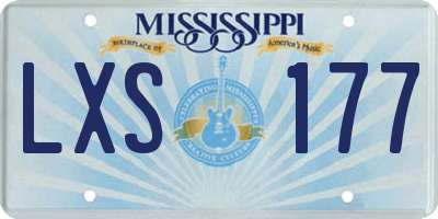 MS license plate LXS177