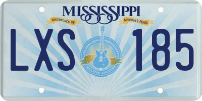 MS license plate LXS185