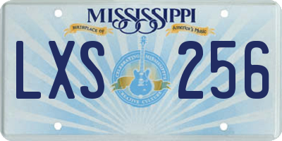 MS license plate LXS256