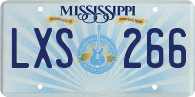 MS license plate LXS266