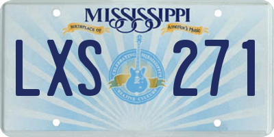 MS license plate LXS271