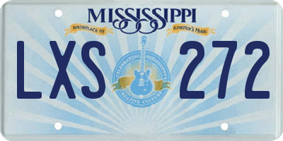 MS license plate LXS272