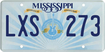 MS license plate LXS273