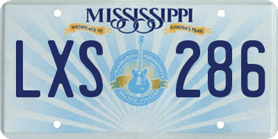 MS license plate LXS286