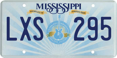 MS license plate LXS295