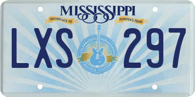 MS license plate LXS297