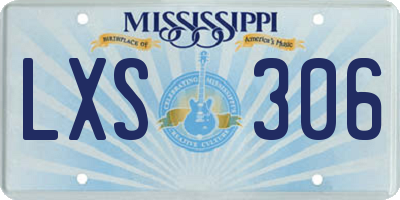 MS license plate LXS306