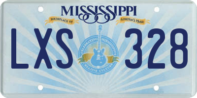 MS license plate LXS328