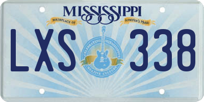 MS license plate LXS338