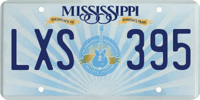 MS license plate LXS395