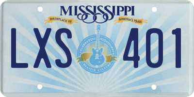 MS license plate LXS401