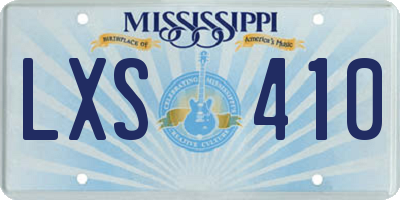 MS license plate LXS410