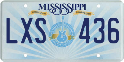 MS license plate LXS436
