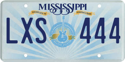 MS license plate LXS444