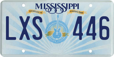 MS license plate LXS446