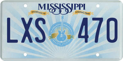 MS license plate LXS470