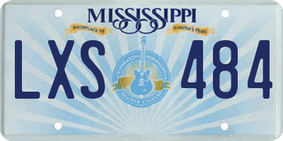 MS license plate LXS484