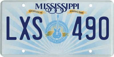 MS license plate LXS490