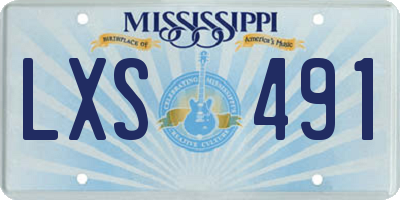 MS license plate LXS491