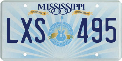 MS license plate LXS495