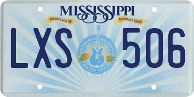 MS license plate LXS506