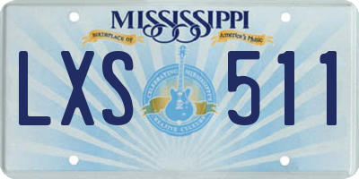 MS license plate LXS511