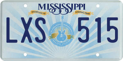 MS license plate LXS515