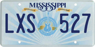 MS license plate LXS527