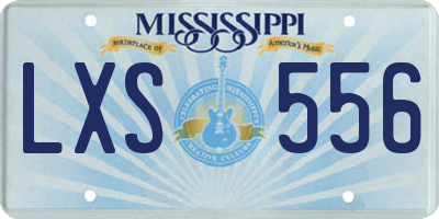 MS license plate LXS556