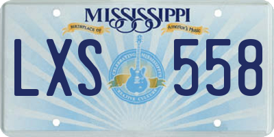 MS license plate LXS558