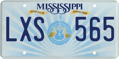 MS license plate LXS565