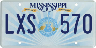 MS license plate LXS570