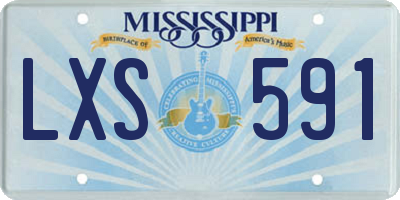 MS license plate LXS591