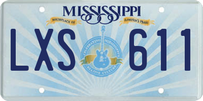 MS license plate LXS611